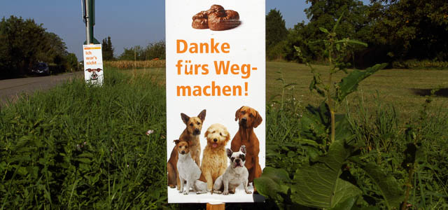 Werbeschild Hundekot